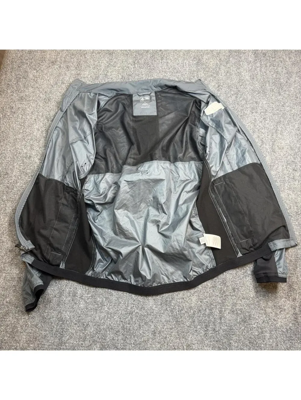 Adidas Athletico Windbreaker Jacket S Gray Black Panels